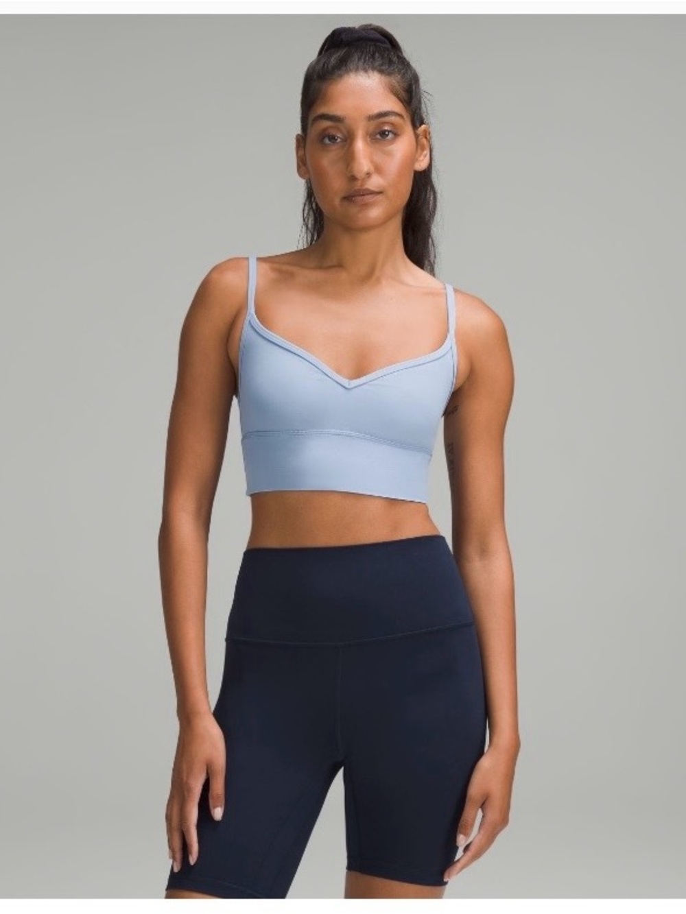 lululemon athletica Light Blue V-Neck sports bra